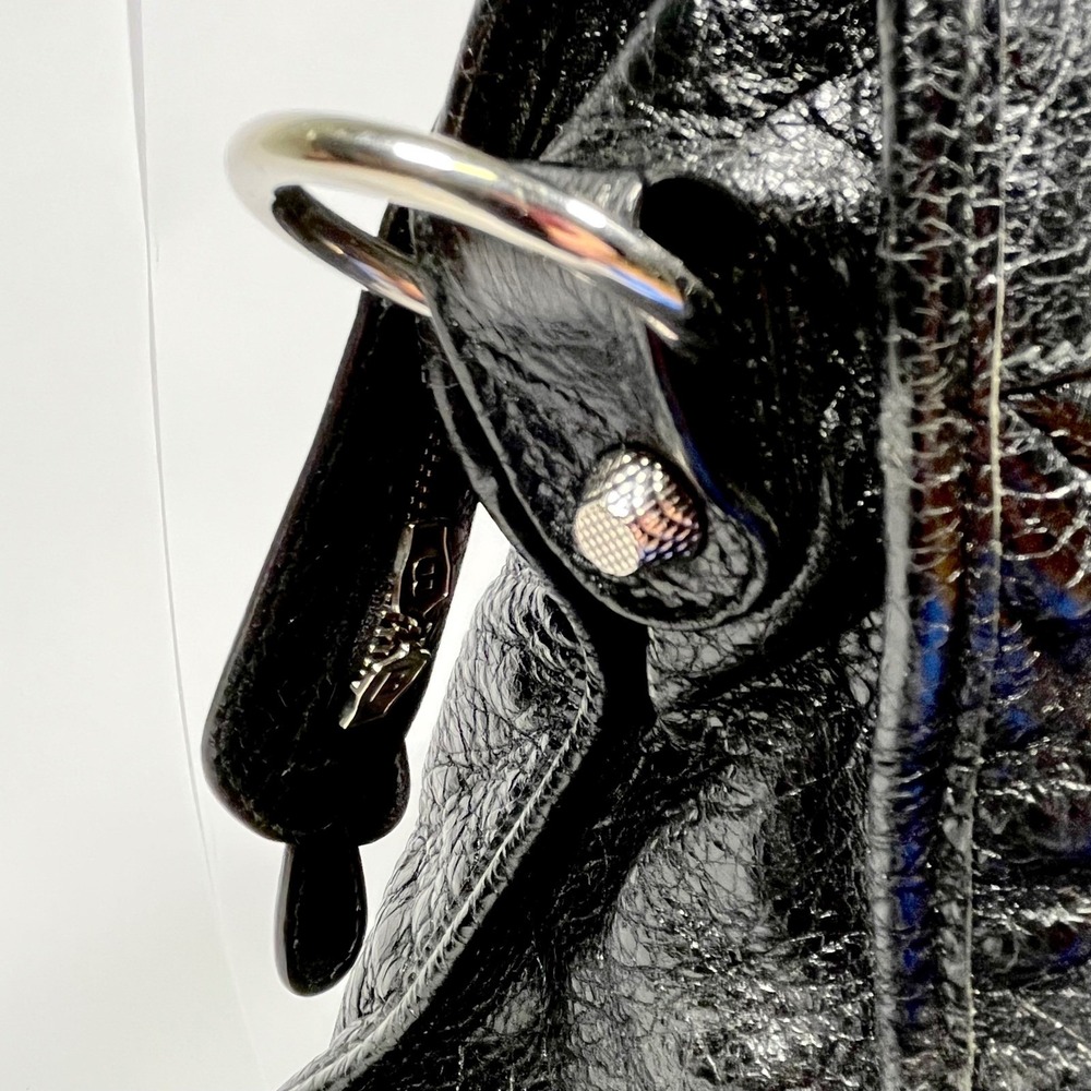 Balenciaga Giant 12 City Bag Black Lambskin Leather Silver Hardware Motorcycle - Picture 8 of 16